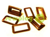 Luvers steel square 4 mm*12 mm, color gold, 50 pcs