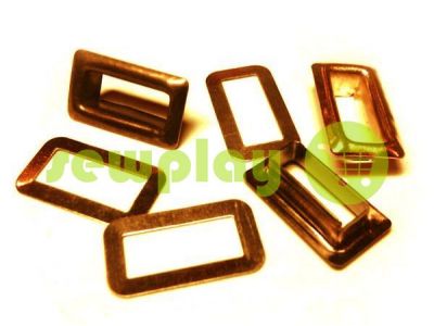 Luvers steel square 4 mm*12 mm, color gold, 50 pcs sku 1672