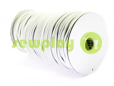 Cord elastic white 2,5 mm, 3 mm, 4 mm sku 1822