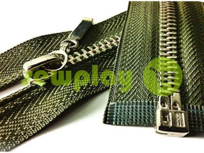 Zipper metal type 4 the split, color olive, nickel teeth sku 1852