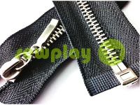 Zipper metal type 4 the split, color black, nickel teeth