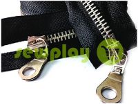 Zipper metal type 5 the split two sliders, color black, nickel teeth sku 1859