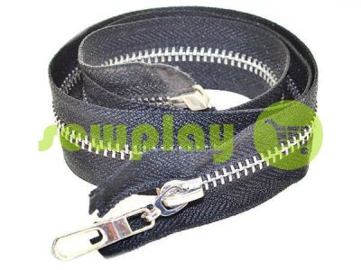 Zipper metal type 5 the split, color black, nickel teeth sku 1860