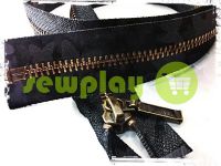 Zipper YKK metal type 5 the split, color black, antique teeth sku 1869