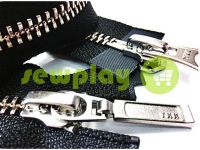 Zipper YKK metal type 5 the split two sliders, color black, nickel teeth sku 1871