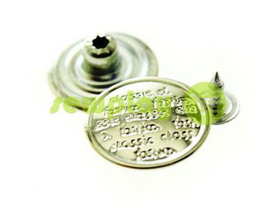 Buttons denim "Newspaper" 17 mm, 20 mm, color nickel, 10 pcs sku 1934