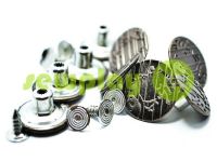 Buttons denim "Abstract" 17 mm, color black nickel, 10 pcs