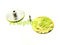 Buttons denim "Flower" 15 mm, 17 mm, 20 mm, 25 mm, color gold, 10 pcs