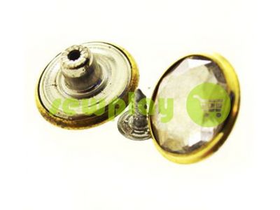 Buttons denim "Big-Stone" 20 mm, color gold, 10 pcs sku 1968