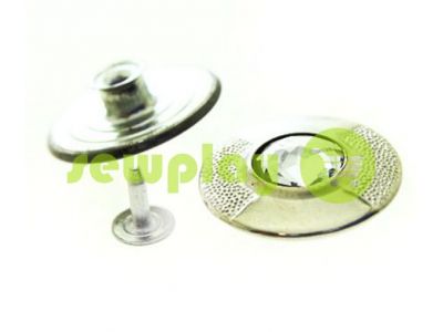 Buttons denim "Glade-Stone" 25 mm, color nickel, 10 pcs sku 1988