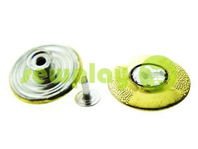 Buttons denim "Glade-Stone" 25 mm, color gold, 10 pcs sku 1991