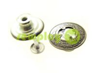 Buttons denim "Design-Stone" 20 mm, 25 mm, color black nickel, 10 pcs