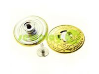 Buttons denim "Design-Stone" 20 mm, 25 mm, color gold, 10 pcs