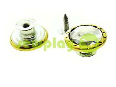 Buttons denim "Big Stone" 17 mm, 20 mm, color gold, 10 pcs sku 2005