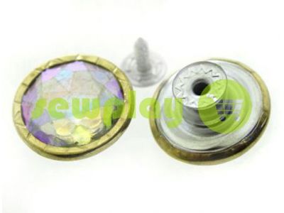 Buttons denim "Big Stone AB" 17 mm, 20 mm, color gold, 10 pcs sku 2007