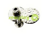 Buttons denim stainless "Flower" 17 mm, color nickel, 10 pcs