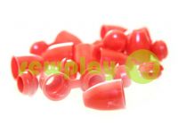 Tip "bell" plastiс red cord d= 5 mm, 10 pcs