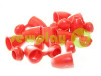 Tip "bell" plastiс red cord d= 5 mm, 10 pcs sku 876