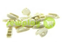 Tip "beans" plastiс beige cord d= 6 mm, 10 pcs sku 883