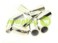 Tip "bell" plastiс nickel 14 mm* 8 mm, cord d= 4 mm, 10 pcs sku 886