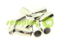 Tip "bell" plastiс nickel 14 mm* 8 mm, cord d= 4 mm, 10 pcs sku 886