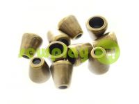 Tip "bell" plastiс antique 10 mm* 10 mm, cord d= 4 mm, 10 pcs sku 891