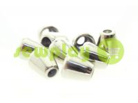 Tip "bell" plastiс nickel 12 mm* 12 mm, cord d= 5 mm, 10 pcs