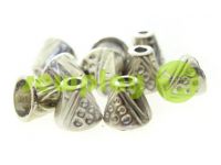 Tip "bell point" plastiс nickel 10 mm* 10 mm, cord d= 4 mm, 10 pcs