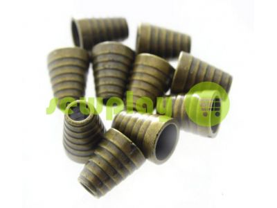 Tip "bell tree" plastiс antique 14 mm* 11 mm, cord d= 5 mm, 10 pcs sku 900