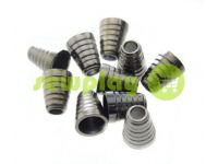 Tip "bell tree" plastiс black nickel 14 mm* 11 mm, cord d= 5 mm, 10 pcs