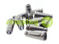 Tip "bell tube" plastiс black nickel 19 mm* 11 mm, cord d= 4 mm, 10 pcs sku 903