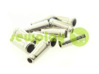 Tip "bell tube" plastiс nickel 19 mm* 11 mm, cord d= 4 mm, 10 pcs sku 904