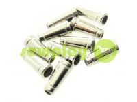 Tip "bell tube" plastiс nickel 19 mm* 11 mm, cord d= 4 mm, 10 pcs