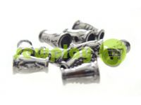 Tip "bell ap" plastiс black nickel 14 mm* 9 mm, cord d= 4 mm, 10 pcs sku 905