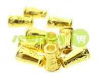 Tip "bell ap" plastiс gold 14 mm* 9 mm, cord d= 4 mm, 10 pcs