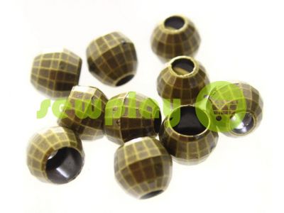 Tip "Disco" plastiс antique 13 mm* 13 mm, cord d= 5 mm, 10 pcs sku 916