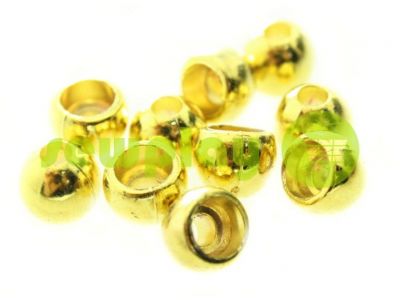 Tip "Circle" plastiс gold 8 mm* 8 mm, cord d= 3 mm, 10 pcs sku 917