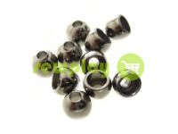 Tip "Circle" plastiс black nickel 8 mm* 8 mm, cord d= 3 mm, 10 pcs sku 919