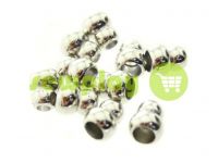 Tip "Snowman" plastiс nickel 12 mm* 10 mm, cord d= 4 mm, 10 pcs sku 923