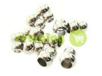 Tip "Snowman" plastiс nickel 12 mm* 10 mm, cord d= 4 mm, 10 pcs