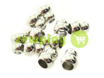 Tip "Snowman" plastiс nickel 12 mm* 10 mm, cord d= 4 mm, 10 pcs sku 923