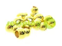 Tip "Snowman" plastiс gold 12 mm* 10 mm, cord d= 4 mm, 10 pcs sku 924