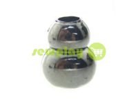 Tip "Snowman" plastiс black nickel 12 mm* 10 mm, cord d= 4 mm, 10 pcs sku 925