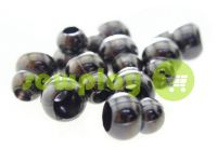 Tip "Snowman" plastiс black nickel 12 mm* 10 mm, cord d= 4 mm, 10 pcs sku 925