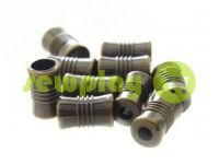 Tip fluted "Barrel" plastiс antique, 7 mm* 12 mm, cord d= 4 mm, 10 pcs