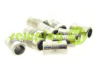 Tip fluted "Barrel" plastiс nickel, 7 mm* 12 mm, cord d= 4 mm, 10 pcs sku 934