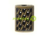 Tip fluted "basket" plastiс antique, 11 mm* 14 mm, cord d= 4 mm, 10 pcs sku 939