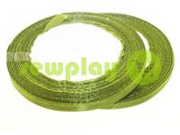 Satin Tape 7mm, color olive, length 25 m