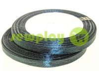 Satin Tape 7mm, color black, length 25 m