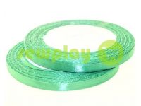 Satin Tape 7mm, color green, length 25 m